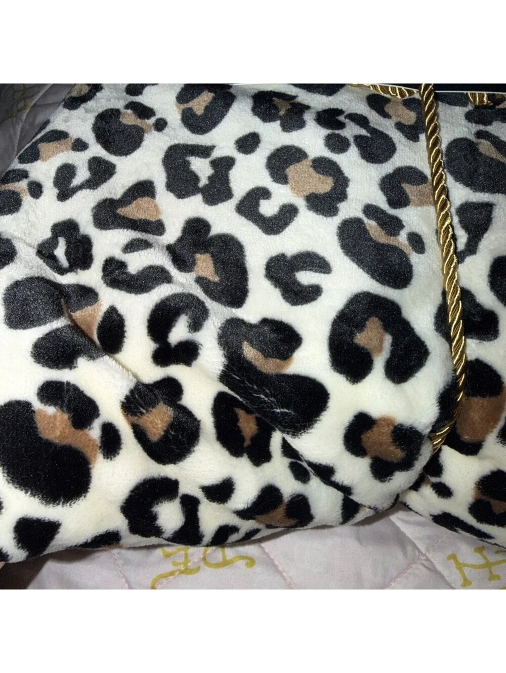Rachel Roy Luxe Soft Plush Leopard Print Heavy Blanket Full/Queen 90x90 Soft